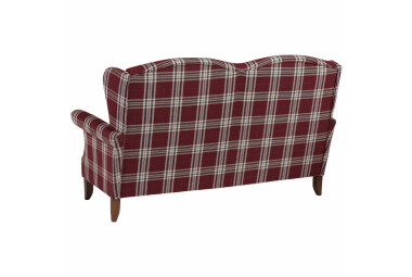 Sofa 2,5-Sitzer Katria Bezug Flachgewebe Buche nussbaum / rot  22858