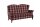 Sofa 2,5-Sitzer Katria Bezug Flachgewebe Buche nussbaum / rot  22858