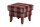 Hocker Katria Bezug Flachgewebe Buche nussbaum / rot  22861