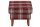 Hocker Katria Bezug Flachgewebe Buche nussbaum / rot  22861