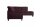 Ecksofa mit Ottomane links Katti Bezug Flachgewebe Buche nussbaum dunkel / burgund 22902