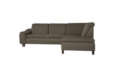 Ecksofa mit Ottomane links Katti Bezug Flachgewebe Buche nussbaum dunkel / sahara 22907