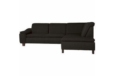 Ecksofa mit Ottomane links Katti Bezug Flachgewebe Buche nussbaum dunkel / schoko 22908