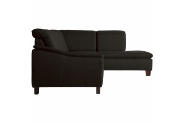 Ecksofa mit Ottomane links Katti Bezug Flachgewebe Buche nussbaum dunkel / schoko 22908