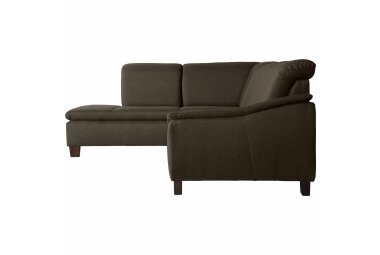 Ecksofa mit Ottomane rechts Katti Bezug Flachgewebe Buche nussbaum dunkel / braun 22913