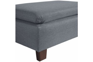 Hocker Katti Bezug Flachgewebe Buche nussbaum dunkel / denim 22927