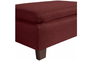 Hocker Katti Bezug Flachgewebe Buche nussbaum dunkel / rot 22930