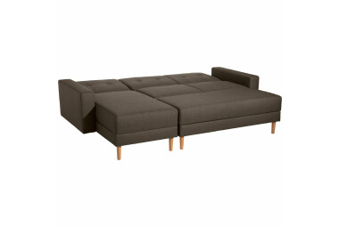 Schlafsofa Kaula Bezug Flachgewebe Erle natur / braun 23014