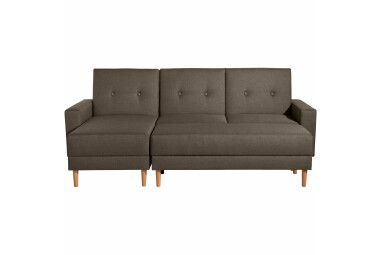 Schlafsofa Kaula Bezug Flachgewebe Erle natur / braun 23014