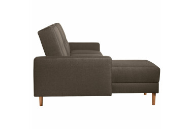 Schlafsofa Kaula Bezug Flachgewebe Erle natur / braun 23014