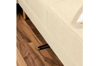 Schlafsofa Kaula Bezug Flachgewebe Erle natur / beige 23015