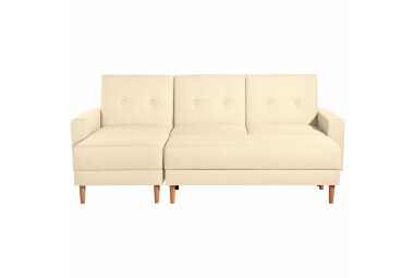 Schlafsofa Kaula Bezug Flachgewebe Erle natur / beige 23015