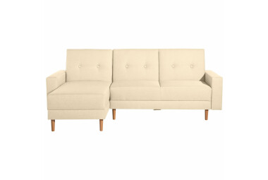 Schlafsofa Kaula Bezug Flachgewebe Erle natur / beige 23015