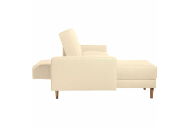 Schlafsofa Kaula Bezug Flachgewebe Erle natur / beige 23015