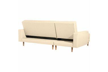 Schlafsofa Kaula Bezug Flachgewebe Erle natur / beige 23015