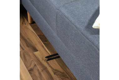 Schlafsofa Kaula Bezug Flachgewebe Erle natur / denim 23018