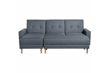 Schlafsofa Kaula Bezug Flachgewebe Erle natur / denim 23018