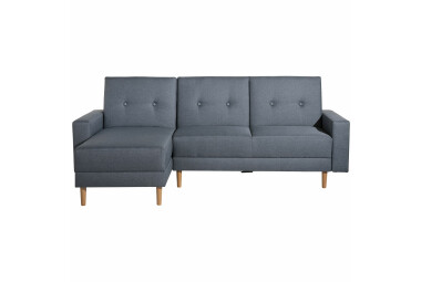 Schlafsofa Kaula Bezug Flachgewebe Erle natur / denim 23018