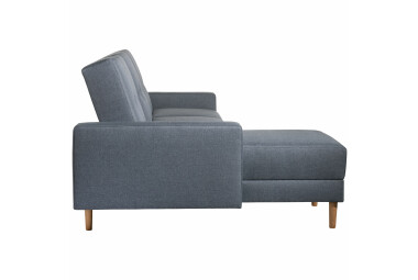 Schlafsofa Kaula Bezug Flachgewebe Erle natur / denim 23018