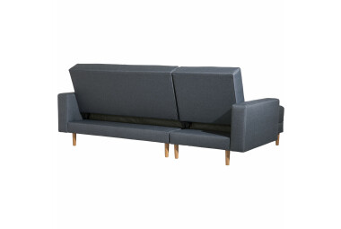 Schlafsofa Kaula Bezug Flachgewebe Erle natur / denim 23018