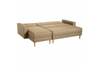 Schlafsofa Kaula Bezug Flachgewebe Erle natur / sand 23020