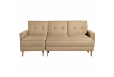 Schlafsofa Kaula Bezug Flachgewebe Erle natur / sand 23020