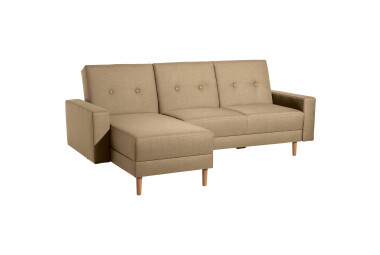 Schlafsofa Kaula Bezug Flachgewebe Erle natur / sand 23020