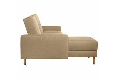 Schlafsofa Kaula Bezug Flachgewebe Erle natur / sand 23020