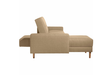 Schlafsofa Kaula Bezug Flachgewebe Erle natur / sand 23020