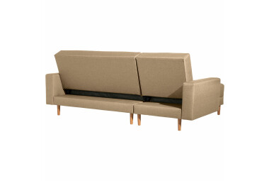 Schlafsofa Kaula Bezug Flachgewebe Erle natur / sand 23020