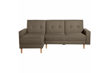 Schlafsofa Kaula Bezug Flachgewebe Erle natur / sahara 23024