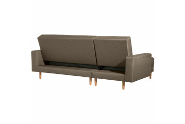 Schlafsofa Kaula Bezug Flachgewebe Erle natur / sahara 23024