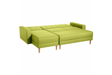 Schlafsofa Kaula Bezug Flachgewebe Erle natur / apfel 23026