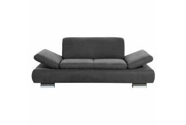 Sofa 2-Sitzer Kaye Bezug Veloursstoff Metallfuß verchromt / anthrazit 23124