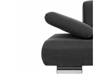 Sofa 2-Sitzer Kaye Bezug Veloursstoff Metallfuß verchromt / anthrazit 23124