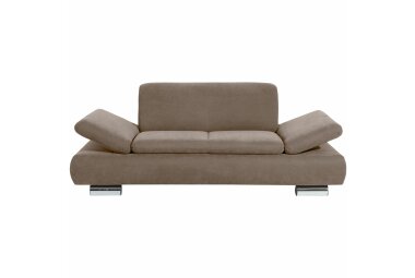 Sofa 2-Sitzer Kaye Bezug Veloursstoff Metallfuß verchromt / sahara 23128