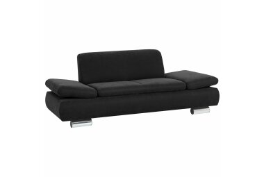 Sofa 2-Sitzer Kaye Bezug Veloursstoff Metallfuß verchromt / schwarz 23130