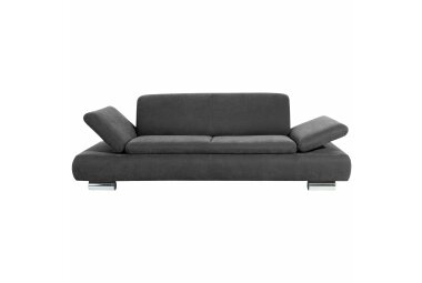 Sofa 2,5-Sitzer Kaye Bezug Veloursstoff Metallfuß verchromt / anthrazit 23132