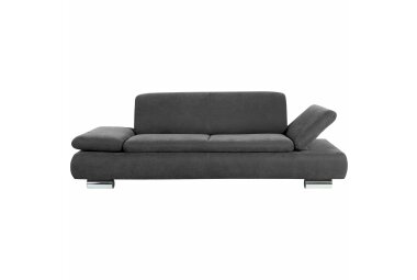 Sofa 2,5-Sitzer Kaye Bezug Veloursstoff Metallfuß verchromt / anthrazit 23132