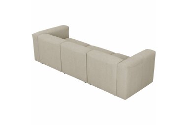 Sofa 3-Sitzer Kaleigh Bezug Flachgewebe Kunststoff schwarz / creme 23210