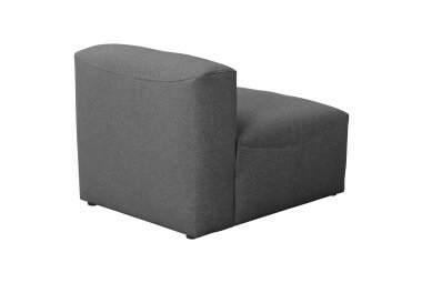 Sofaelement 1-Sitzer ohne Lehne Kaleigh Bezug Flachgewebe Kunststoff schwarz / anthrazit 23215