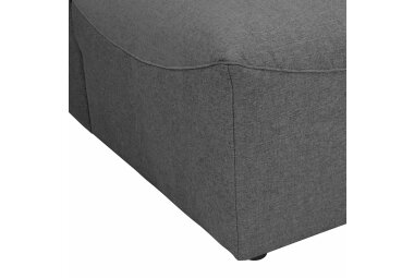 Sofaelement 1-Sitzer ohne Lehne Kaleigh Bezug Flachgewebe Kunststoff schwarz / anthrazit 23215