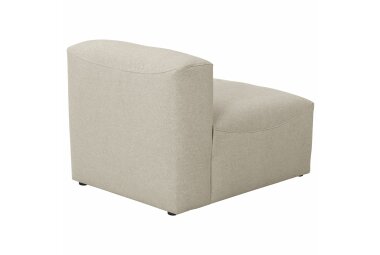 Sofaelement 1-Sitzer ohne Lehne Kaleigh Bezug Flachgewebe Kunststoff schwarz / creme 23216