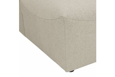 Sofaelement 1-Sitzer ohne Lehne Kaleigh Bezug Flachgewebe Kunststoff schwarz / creme 23216