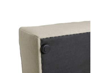 Sofaelement 1-Sitzer ohne Lehne Kaleigh Bezug Flachgewebe Kunststoff schwarz / creme 23216