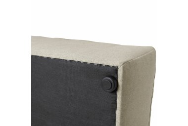 Sofaelement 1-Sitzer Armlehne rechts Kaleigh Bezug Flachgewebe Kunststoff schwarz / creme 23220