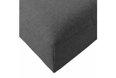 Hocker Kaleigh Bezug Flachgewebe Kunststoff schwarz / anthrazit 23221