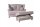 Big-Sessel inkl. 4 Zierkissen Kaethe Bezug Samtvelours Buche natur / rosé mit 2x grauen Kissen (40x40cm) 23174