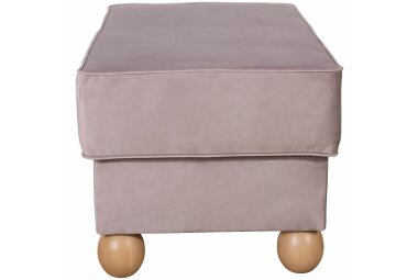 Hocker Kaethe Bezug Samtvelours Buche natur / rosé 23175