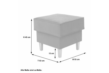 Ohrenbackensessel + Hocker Kali Bezug Flachgewebe Buche eichefarbig lackiert / hellbraun 23232